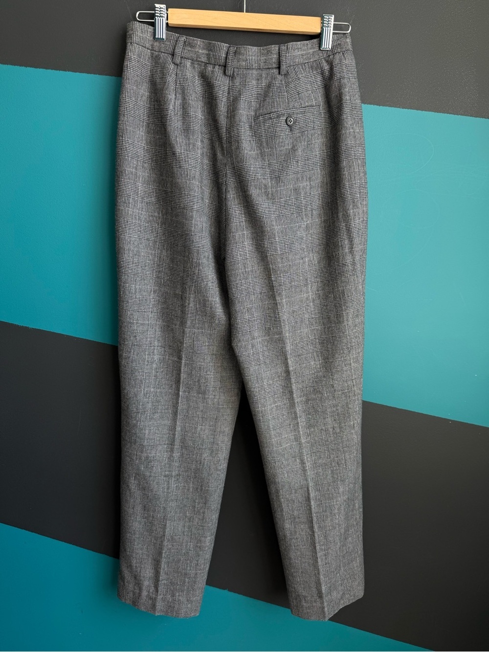 Evan Picone Gray Pleated High-Waist Tailored Trousers Wool blend size 8 Preppy - Picture 4 of 12